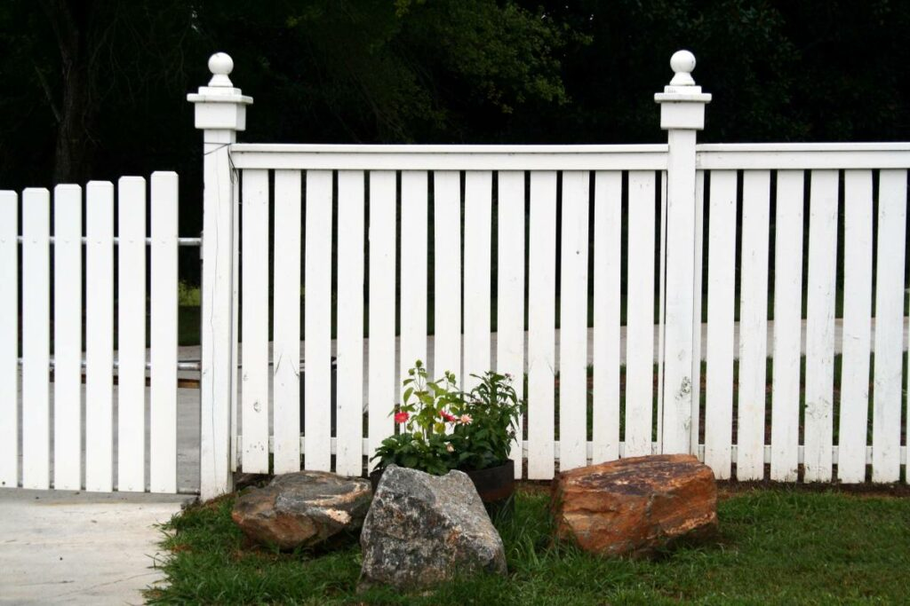 A white fence for a clean look