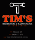 Tim's Mobile Mechanical & Maintenance Services
