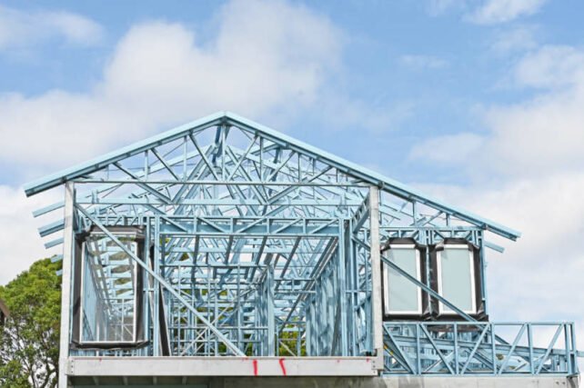 Australian framing standards - A house under construction with a steel frame structure.